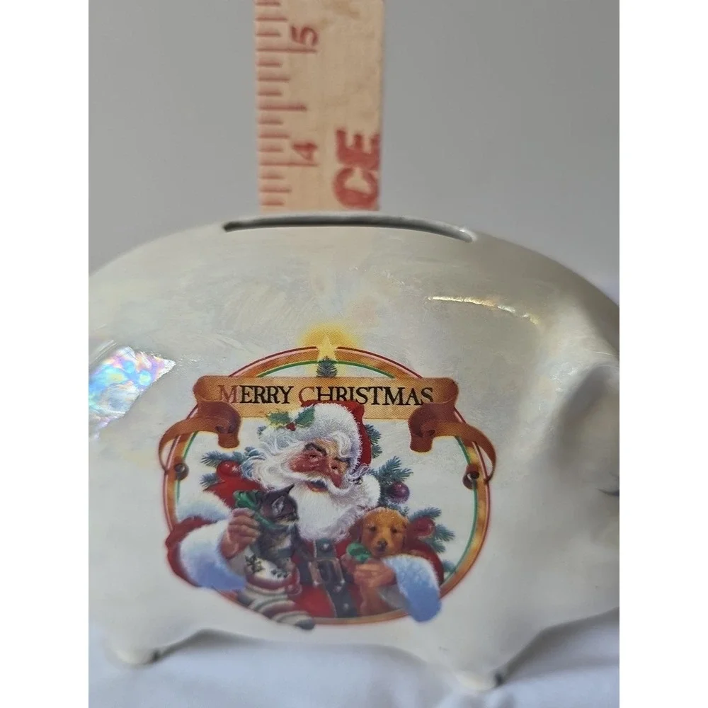 Vintage Christmas‎ Pig Piggy Bank
